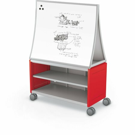 MOORECO Compass Cabinet Maxi H1 With Ogee Dry Erase Board Red 61.9in H x 42in W x 19.2in D A3A1C1D1B0